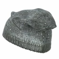 Something Special Knit Tam Beanie With Sequin 33 Something Special Knit Tam Beanie With Sequin -Adams Shop kt005bd dk grey 2