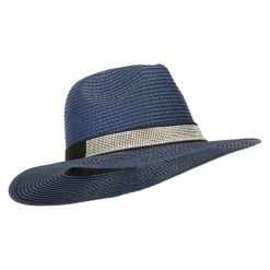Something Special Ladies Paper Straw Rhinestone Band Panama Fedora Hat 45 Something Special Ladies Paper Straw Rhinestone Band Panama Fedora Hat -Adams Shop la003pe navy 4