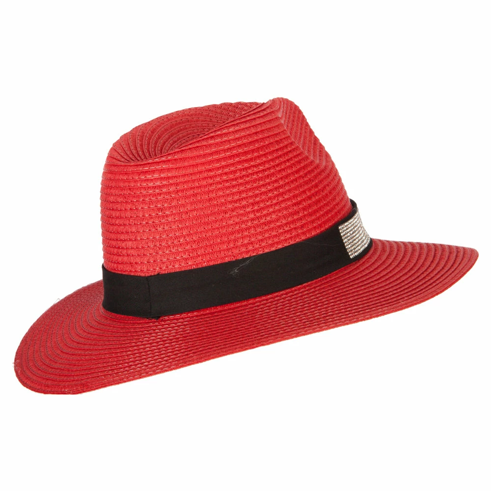 Something Special Ladies Paper Straw Rhinestone Band Panama Fedora Hat 25 Something Special Ladies Paper Straw Rhinestone Band Panama Fedora Hat - Image 23