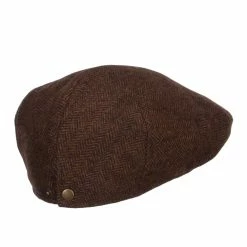 Jeanne Simmons Men's Adjustable Wool Blend Ivy Cap -Adams Shop lb001dv brown 3