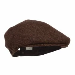 Jeanne Simmons Men's Adjustable Wool Blend Ivy Cap -Adams Shop lb001dv brown 5