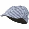 Jeanne Simmons Boy's Light Blue Striped Driving Cap 2 Jeanne Simmons Boy's Light Blue Striped Driving Cap -Adams Shop lb001ic 1 1