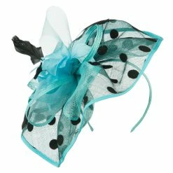 Something Special Polka Dot Sinamay Fascinator -Adams Shop lb003df ocean 1 1