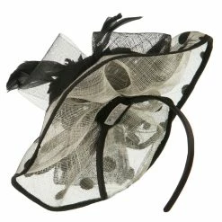 Something Special Polka Dot Sinamay Fascinator -Adams Shop lb005df white 4 1