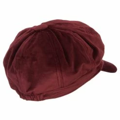 Something Special Classic Polyester Velvet Newsboy Hat 34 Something Special Classic Polyester Velvet Newsboy Hat -Adams Shop lc002nb burgundy 3