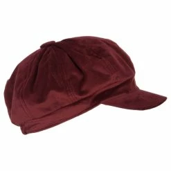 Something Special Classic Polyester Velvet Newsboy Hat 35 Something Special Classic Polyester Velvet Newsboy Hat -Adams Shop lc002nb burgundy 4