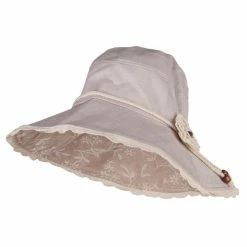 Jeanne Simmons Rose Floral Laced Crushable Hat -Adams Shop ld002cr blue 1 1