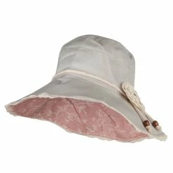 Jeanne Simmons Rose Floral Laced Crushable Hat -Adams Shop ld003cr grey 1 2