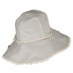 Jeanne Simmons Rose Floral Laced Crushable Hat -Adams Shop ld003cr grey 3 1