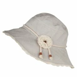 Jeanne Simmons Rose Floral Laced Crushable Hat -Adams Shop ld003cr grey 5 1