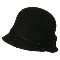 Jeanne Simmons Women's Flower Accent Wool Bucket Shape Cloche 14 Jeanne Simmons Women's Flower Accent Wool Bucket Shape Cloche -Adams Shop lf001cl black 3