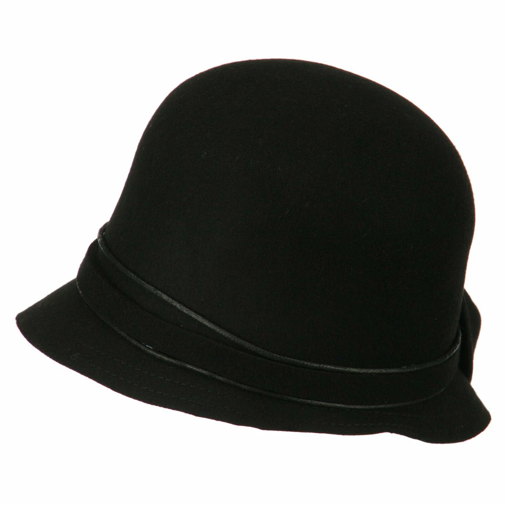 Jeanne Simmons Women's Flower Accent Wool Bucket Shape Cloche 5 Jeanne Simmons Women's Flower Accent Wool Bucket Shape Cloche - Image 3