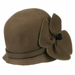 Jeanne Simmons Women's Flower Accent Wool Bucket Shape Cloche 18 Jeanne Simmons Women's Flower Accent Wool Bucket Shape Cloche -Adams Shop lf002cl khaki 2