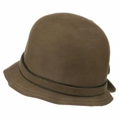 Jeanne Simmons Women's Flower Accent Wool Bucket Shape Cloche 19 Jeanne Simmons Women's Flower Accent Wool Bucket Shape Cloche -Adams Shop lf002cl khaki 3