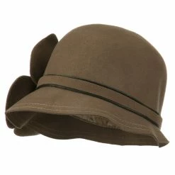 Jeanne Simmons Women's Flower Accent Wool Bucket Shape Cloche 20 Jeanne Simmons Women's Flower Accent Wool Bucket Shape Cloche -Adams Shop lf002cl khaki 4