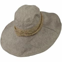 Jeanne Simmons 5 Inch Brim Lace Flower Accent Hat -Adams Shop lf002cr 3