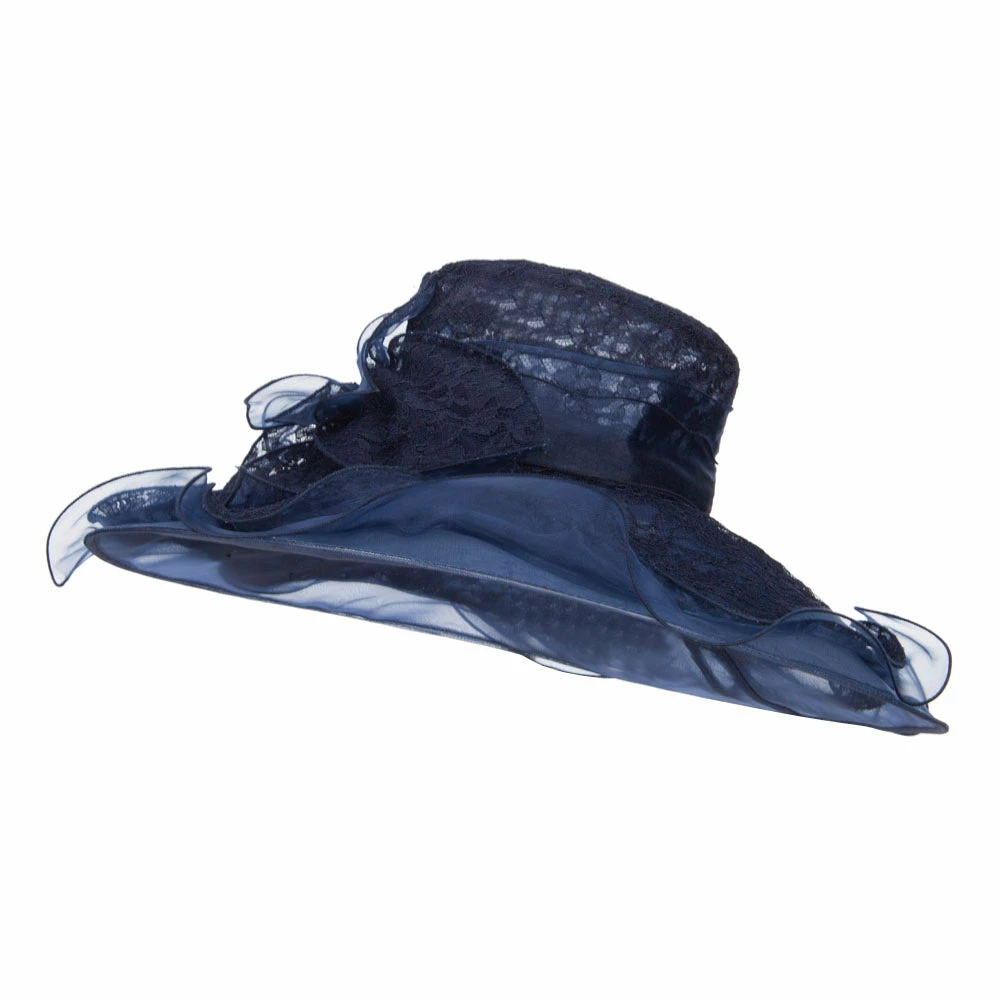 Something Special Lace Covered Wide Organza Hat 3 Something Special Lace Covered Wide Organza Hat