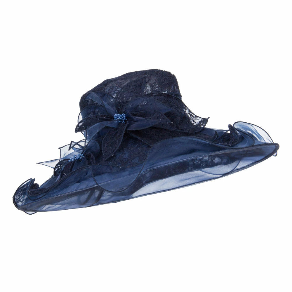 Something Special Lace Covered Wide Organza Hat 6 Something Special Lace Covered Wide Organza Hat - Image 4