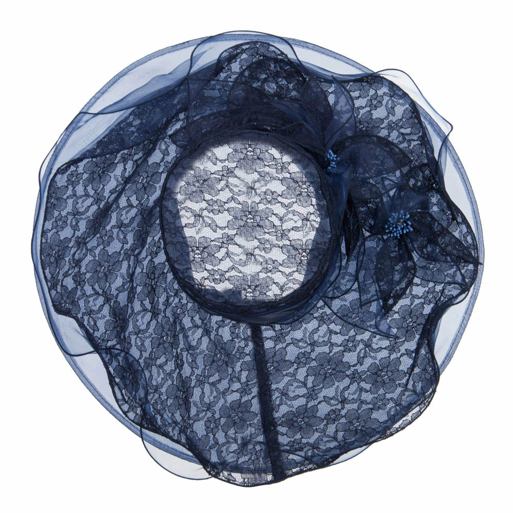 Something Special Lace Covered Wide Organza Hat 7 Something Special Lace Covered Wide Organza Hat - Image 5