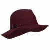 Something Special Metal Buckle Wool Panama Hat -Adams Shop ll001pe burgundy 1
