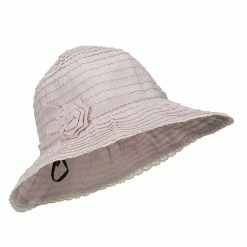 Jeanne Simmons Crushable Bucket Hat With Flower Accent -Adams Shop lp003cr pink 4