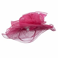 Jeanne Simmons 3 Layers Of Ruffled Brim Sinamay Hat -Adams Shop lr001fs 4