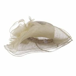 Jeanne Simmons 3 Layers Of Ruffled Brim Sinamay Hat -Adams Shop lr002fs 4