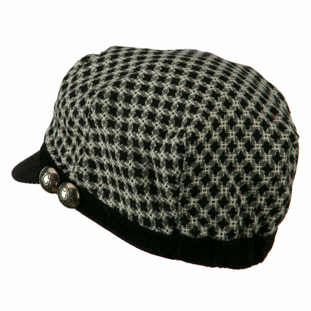 Jeanne Simmons Libby Silver Button Cabbie Cap 4 Jeanne Simmons Libby Silver Button Cabbie Cap - Image 2