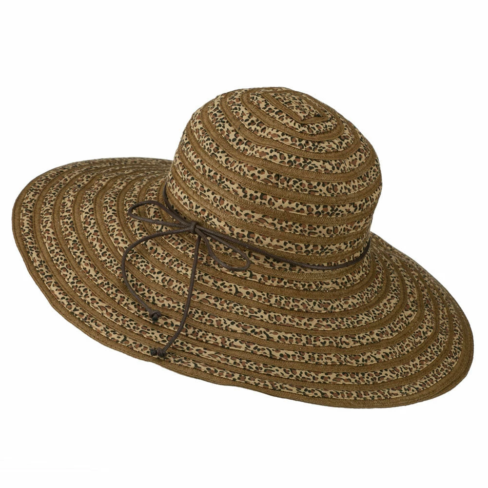 Jeanne Simmons Woman's Leopard Stripe Paper Braid Hat 12 Jeanne Simmons Woman's Leopard Stripe Paper Braid Hat - Image 10