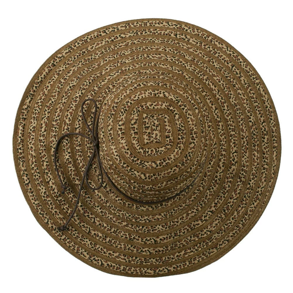 Jeanne Simmons Woman's Leopard Stripe Paper Braid Hat 10 Jeanne Simmons Woman's Leopard Stripe Paper Braid Hat - Image 8