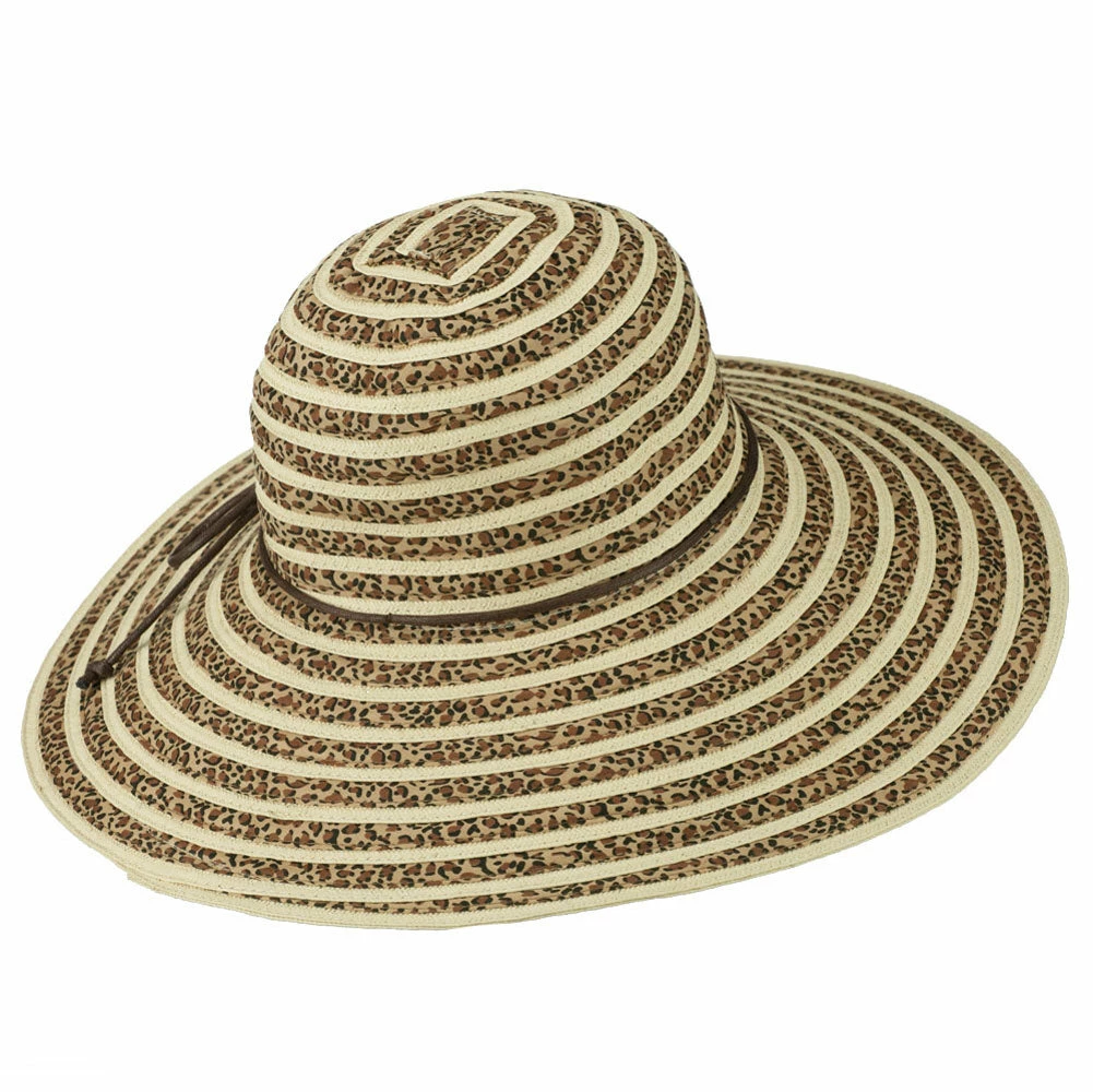 Jeanne Simmons Woman's Leopard Stripe Paper Braid Hat 14 Jeanne Simmons Woman's Leopard Stripe Paper Braid Hat - Image 12