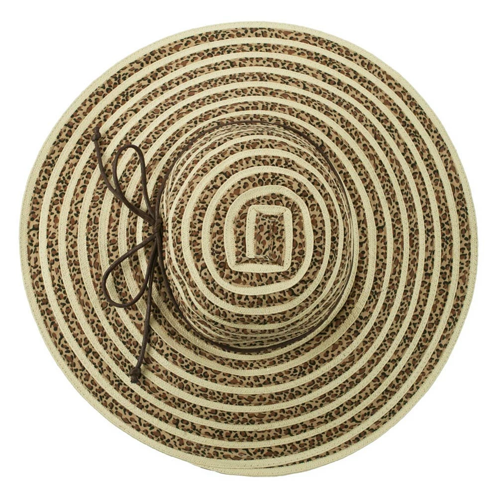 Jeanne Simmons Woman's Leopard Stripe Paper Braid Hat 17 Jeanne Simmons Woman's Leopard Stripe Paper Braid Hat - Image 15