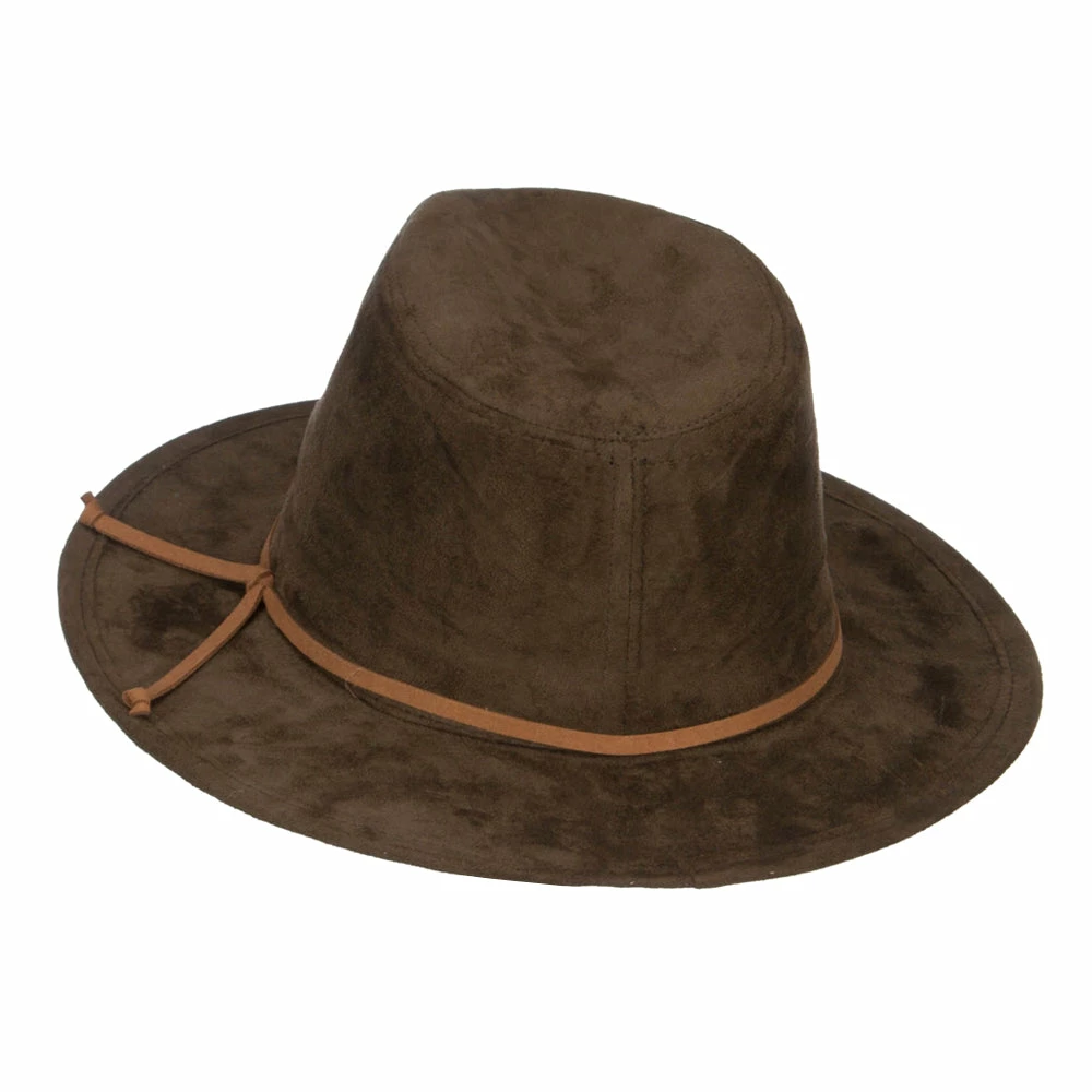Jeanne Simmons Women's Leatherette Tie Suede Panama Hat 4 Jeanne Simmons Women's Leatherette Tie Suede Panama Hat - Image 2