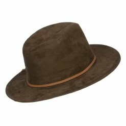 Jeanne Simmons Women's Leatherette Tie Suede Panama Hat 19 Jeanne Simmons Women's Leatherette Tie Suede Panama Hat -Adams Shop lt001pe olive 3