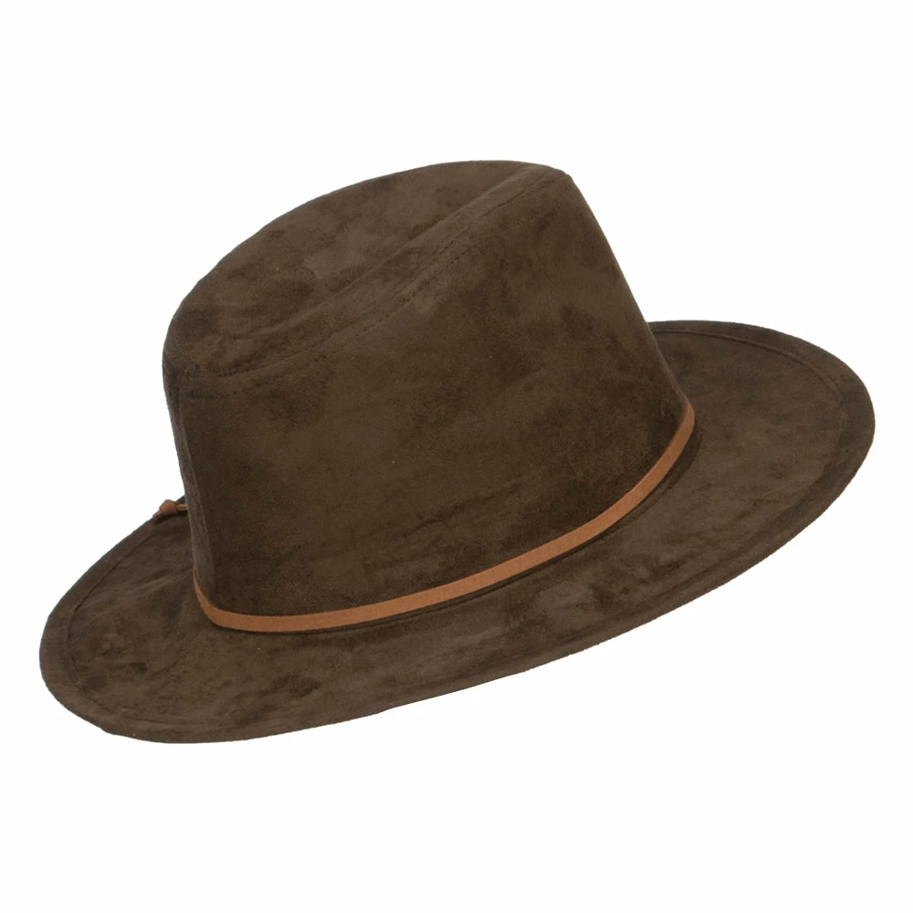 Jeanne Simmons Women's Leatherette Tie Suede Panama Hat 5 Jeanne Simmons Women's Leatherette Tie Suede Panama Hat - Image 3