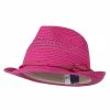 MG Ladies Toyo Braid Fedora Hat -Adams Shop lt002cf fuchsia 1