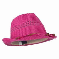 MG Ladies Toyo Braid Fedora Hat -Adams Shop lt002cf fuchsia 4