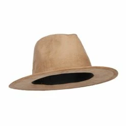 Jeanne Simmons Women's Leatherette Tie Suede Panama Hat 25 Jeanne Simmons Women's Leatherette Tie Suede Panama Hat -Adams Shop lt002pe camel 4
