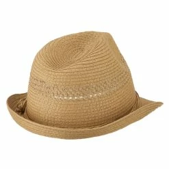 MG Ladies Toyo Braid Fedora Hat -Adams Shop lt003cf khaki 3