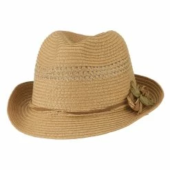 MG Ladies Toyo Braid Fedora Hat -Adams Shop lt003cf khaki 5