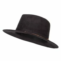 Jeanne Simmons Women's Leatherette Tie Suede Panama Hat 27 Jeanne Simmons Women's Leatherette Tie Suede Panama Hat -Adams Shop lt003pe black 1