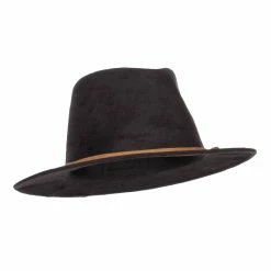 Jeanne Simmons Women's Leatherette Tie Suede Panama Hat 30 Jeanne Simmons Women's Leatherette Tie Suede Panama Hat -Adams Shop lt003pe black 4
