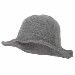 Jeanne Simmons Ladies Wool Wired 3 Inch Brim Bucket Hat -Adams Shop lw002bh lt grey 1