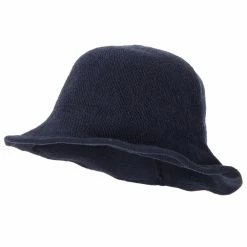 Jeanne Simmons Ladies Wool Wired 3 Inch Brim Bucket Hat -Adams Shop lw003bh navy 1
