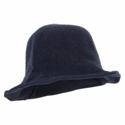 Jeanne Simmons Ladies Wool Wired 3 Inch Brim Bucket Hat -Adams Shop lw003bh navy 4