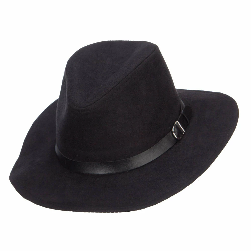 Hatiya Suede Panama PU Buckle Band Hat 7 Hatiya Suede Panama PU Buckle Band Hat - Image 5