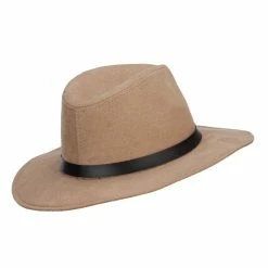 Hatiya Suede Panama PU Buckle Band Hat 24 Hatiya Suede Panama PU Buckle Band Hat -Adams Shop mb002cf tan 3