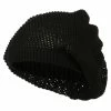 Rasta World Mesh Deep Shell Beanie Hat -Adams Shop md001bd black 1
