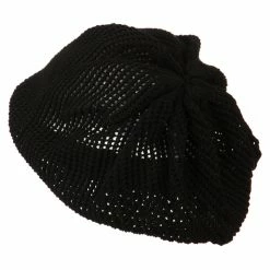Rasta World Mesh Deep Shell Beanie Hat -Adams Shop md001bd black 2