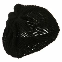 Rasta World Mesh Deep Shell Beanie Hat -Adams Shop md001bd black 3